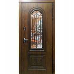 Входная дверь - ФОРТ ТЕРМОРАЗРЫВ 3к с окном и ковкой