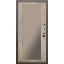 Входная дверь - Ратибор Тетрис 3К Зеркало Бетон светлый