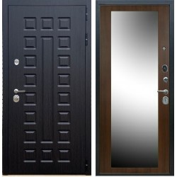 Входная дверь -  Сенатор с зеркалом орех 2мм (АРС-5 new)