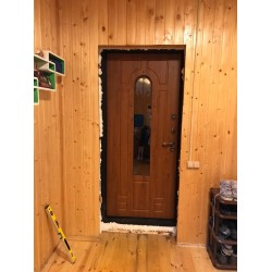 Входная дверь с терморазрывом  Лацио Термо винорит Golden Oak / White с магнитным уплотнителем  (ND)
