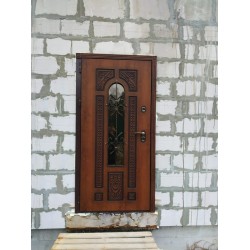Входная дверь с терморазрывом Термо Лацио с магнитным уплотнителем винорит Golden Oak  (ND)